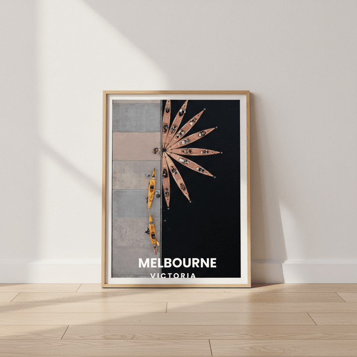 Kayak Flower Travel Poster Melbourne by L10 wall - art - picture - poster