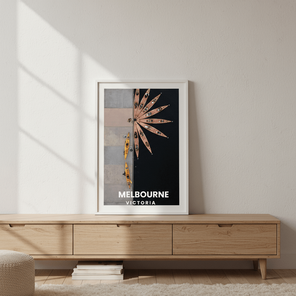 Kayak Flower Travel Poster Melbourne by L10 wall - art - picture - poster
