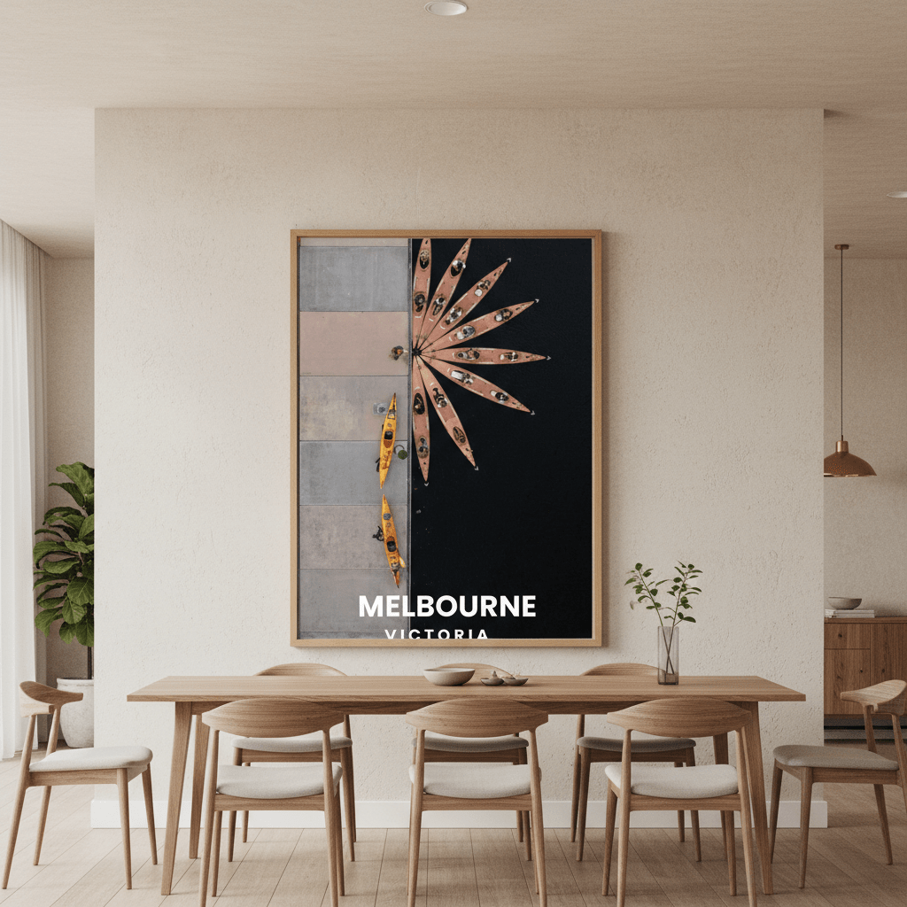 Kayak Flower Travel Poster Melbourne by L10 wall - art - picture - poster