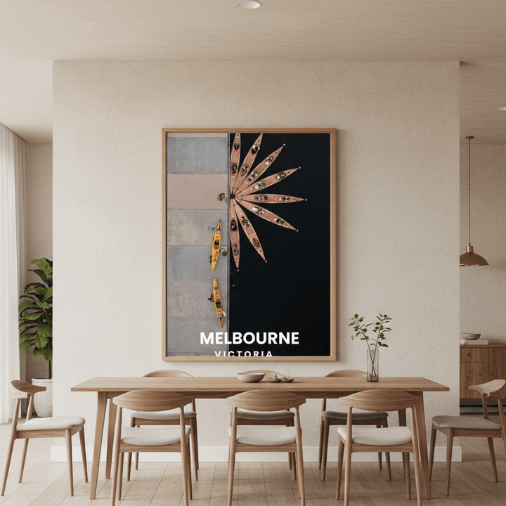 Kayak Flower Travel Poster Melbourne by L10 wall - art - picture - poster