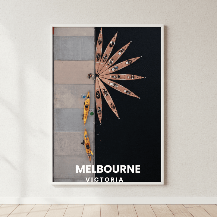 Kayak Flower Travel Poster Melbourne by L10 wall - art - picture - poster