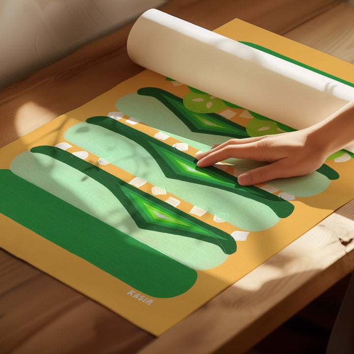 Kermit & Oscar Burger Set of 2 by Kasia Sykus wall - art - picture - poster