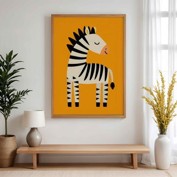 Kids Zebra Nursery Children's Wall Art Print wall - art - picture - poster