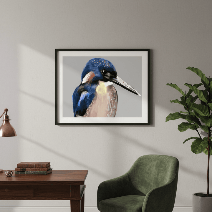 King Fisher Norma by Inkheart Designs wall - art - picture - poster