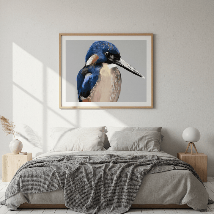 King Fisher Norma by Inkheart Designs wall - art - picture - poster