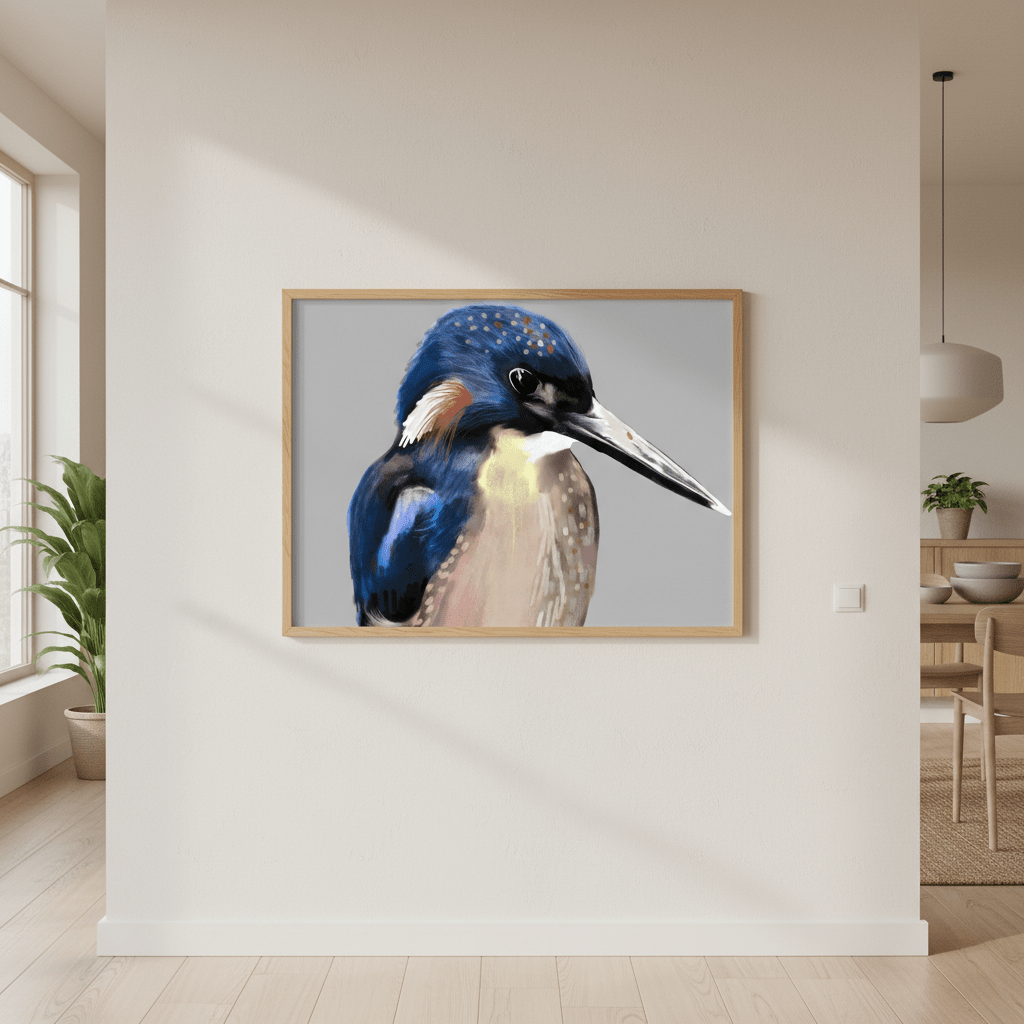 King Fisher Norma by Inkheart Designs wall - art - picture - poster