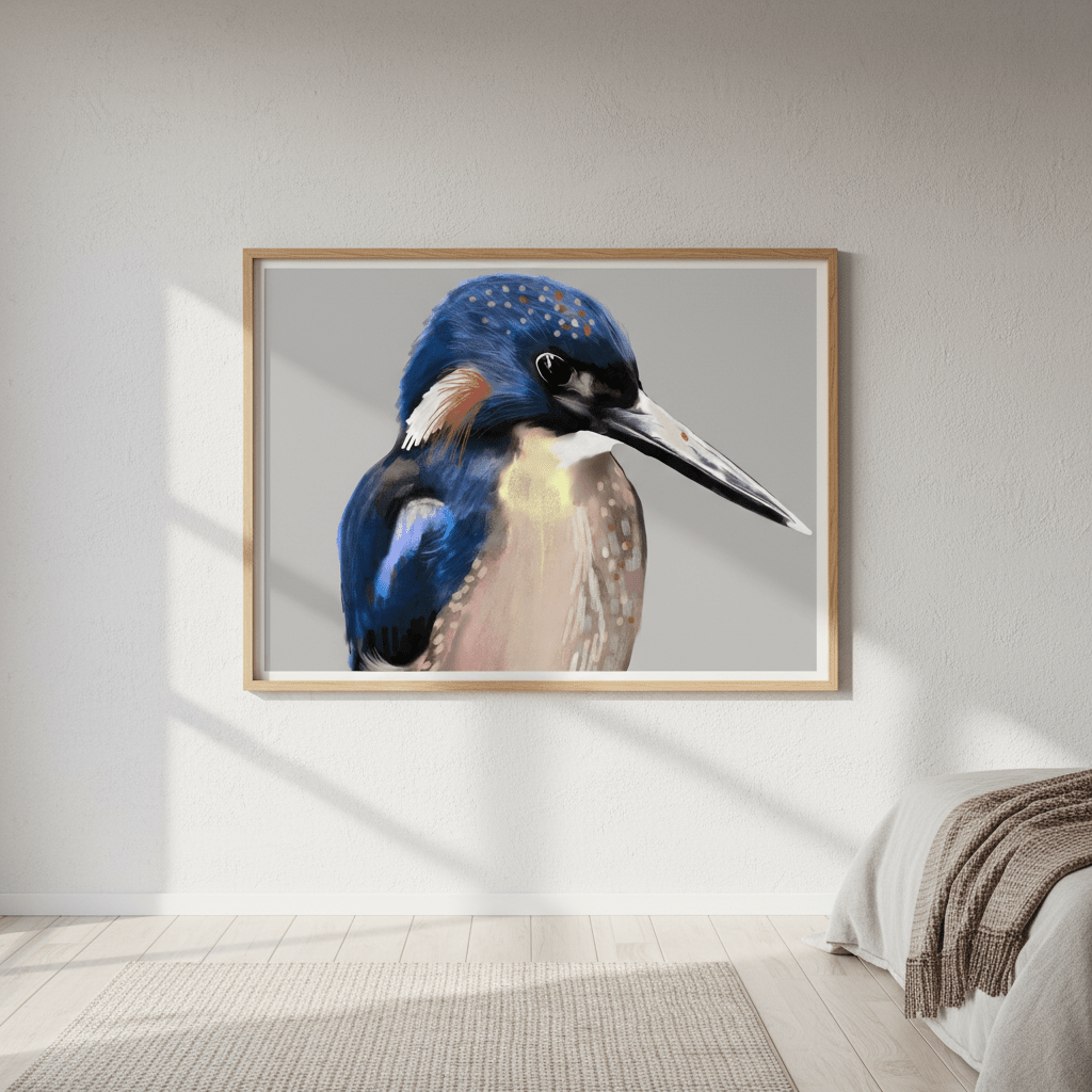 King Fisher Norma by Inkheart Designs wall - art - picture - poster