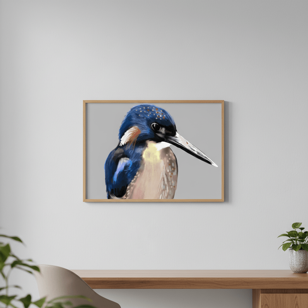 King Fisher Norma by Inkheart Designs wall - art - picture - poster