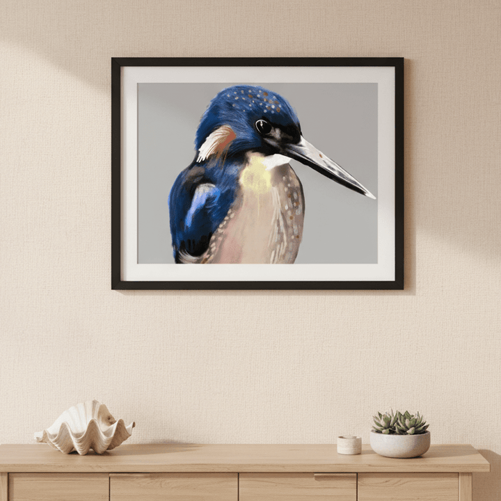 King Fisher Norma by Inkheart Designs wall - art - picture - poster