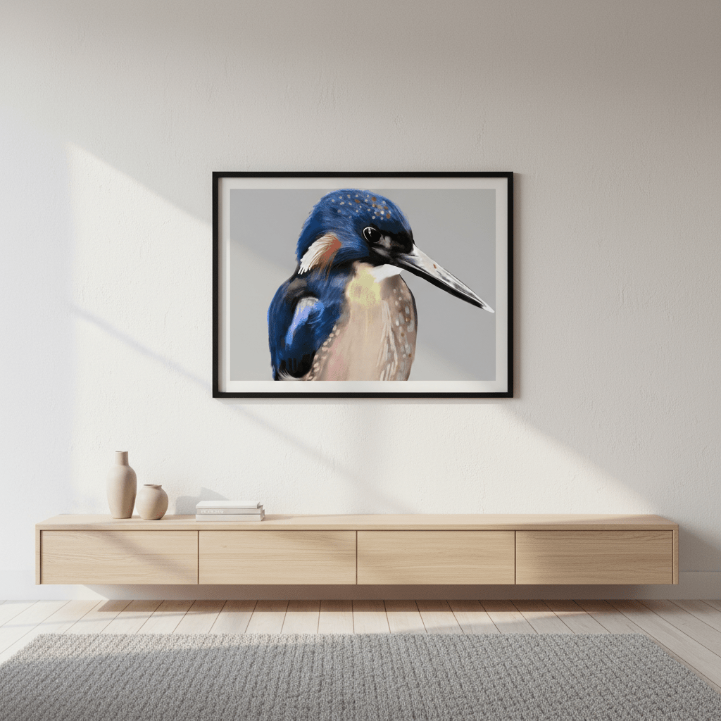King Fisher Norma by Inkheart Designs wall - art - picture - poster