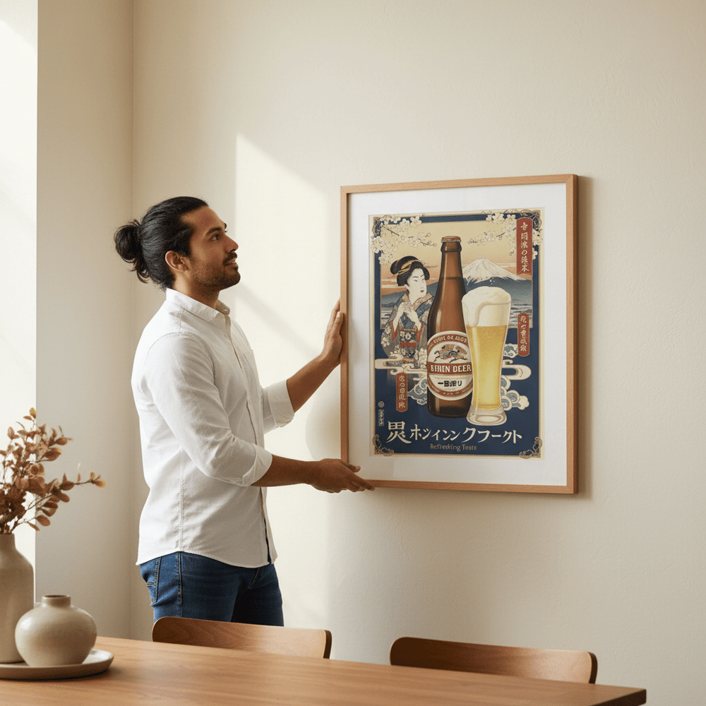 Kirin Beer Japanese Vintage Wall Art Poster wall - art - picture - poster