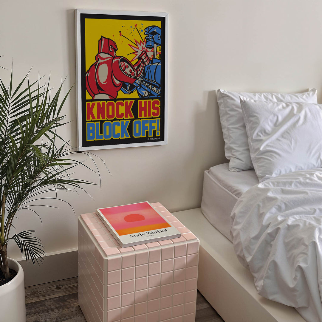 Knock His Block Off Rock Em Robots Wall Art Print wall - art - picture - poster