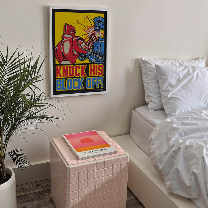 Knock His Block Off Rock Em Robots Wall Art Print wall - art - picture - poster