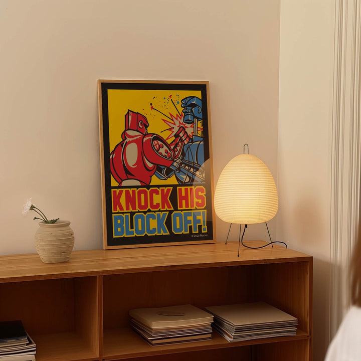 Knock His Block Off Rock Em Robots Wall Art Print wall - art - picture - poster