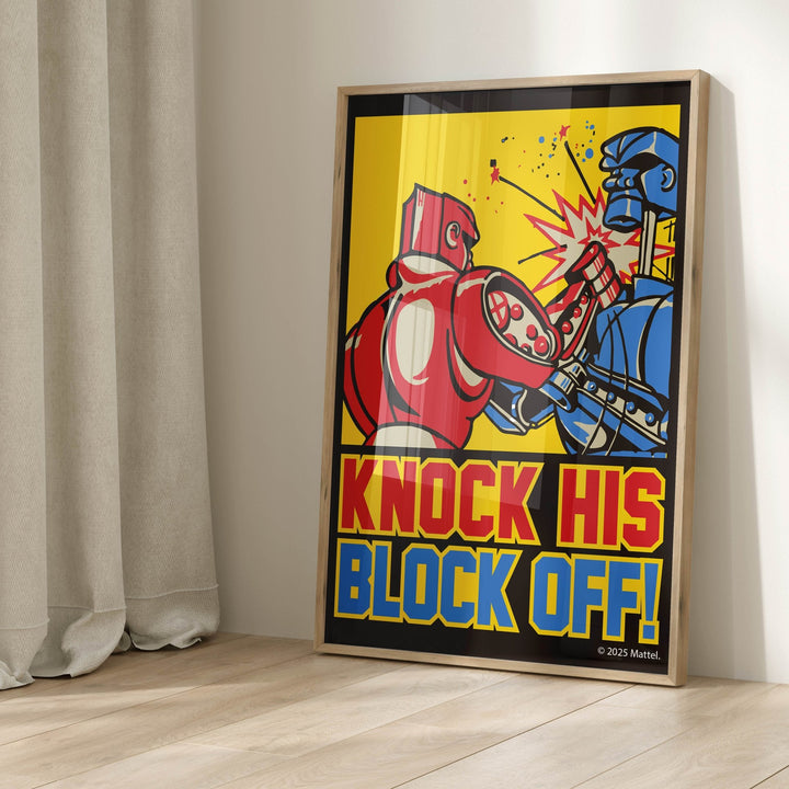 Knock His Block Off Rock Em Robots Wall Art Print wall - art - picture - poster