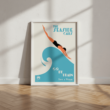 Kodak Seaside Calls Vintage Poster wall - art - picture - poster