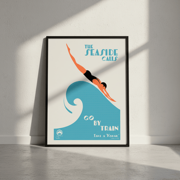 Kodak Seaside Calls Vintage Poster wall - art - picture - poster