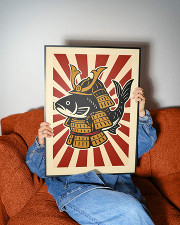 Koi Warrior Art Print wall - art - picture - poster
