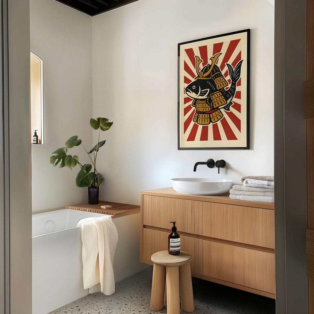 Koi Warrior Art Print wall - art - picture - poster