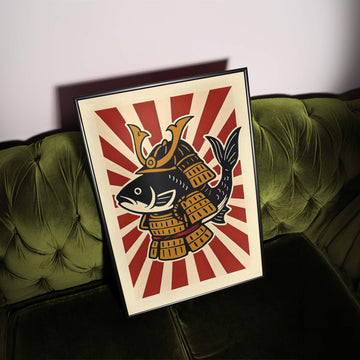 Koi Warrior Art Print wall - art - picture - poster