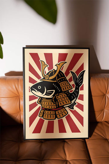 Koi Warrior Art Print wall - art - picture - poster