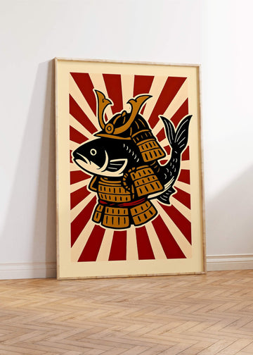Koi Warrior Art Print wall - art - picture - poster