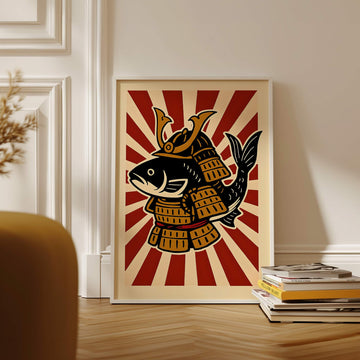 Koi Warrior Art Print wall - art - picture - poster