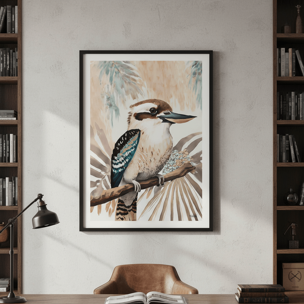 Kookaburra Palm by Inkheart Designs wall - art - picture - poster