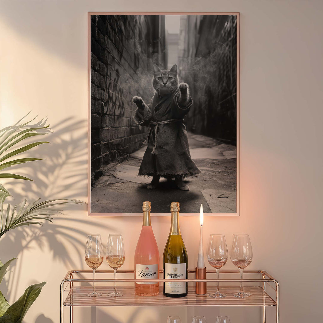 Kung Fu Cat Wall Art wall - art - picture - poster