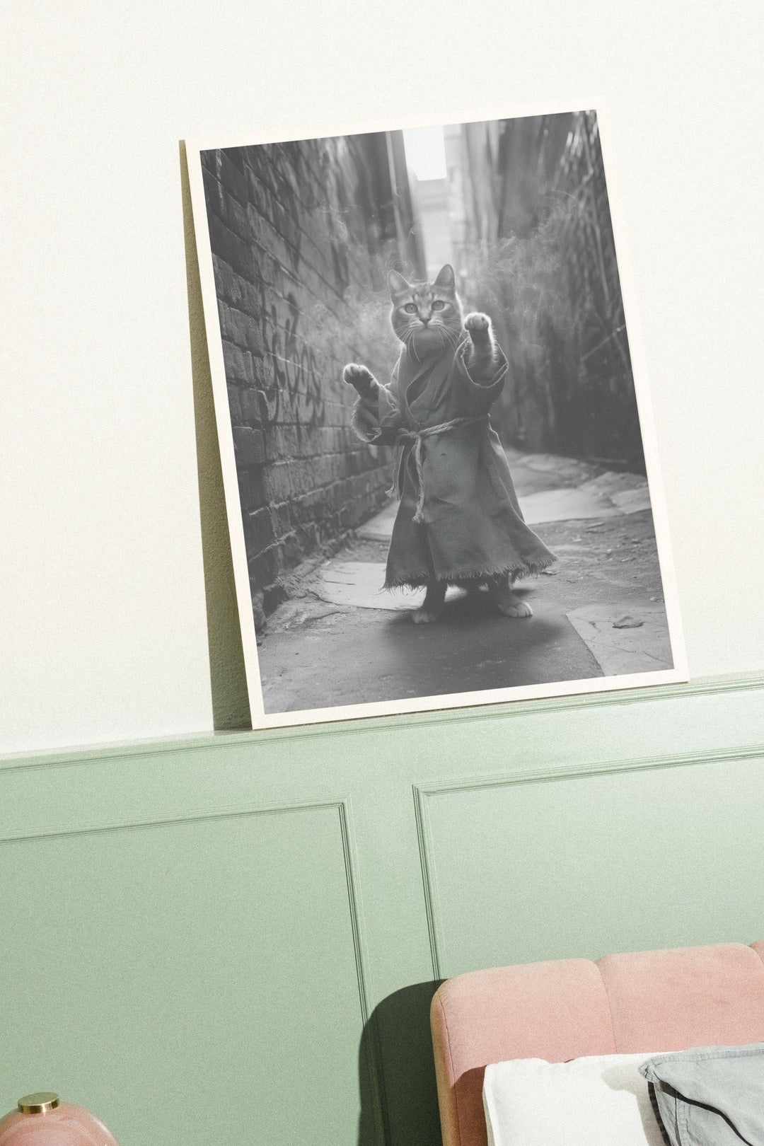 Kung Fu Cat Wall Art wall - art - picture - poster