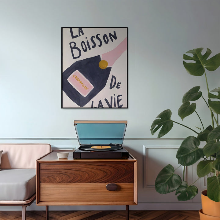 La Boisson De La Vie Champagne Print - Style My Wall