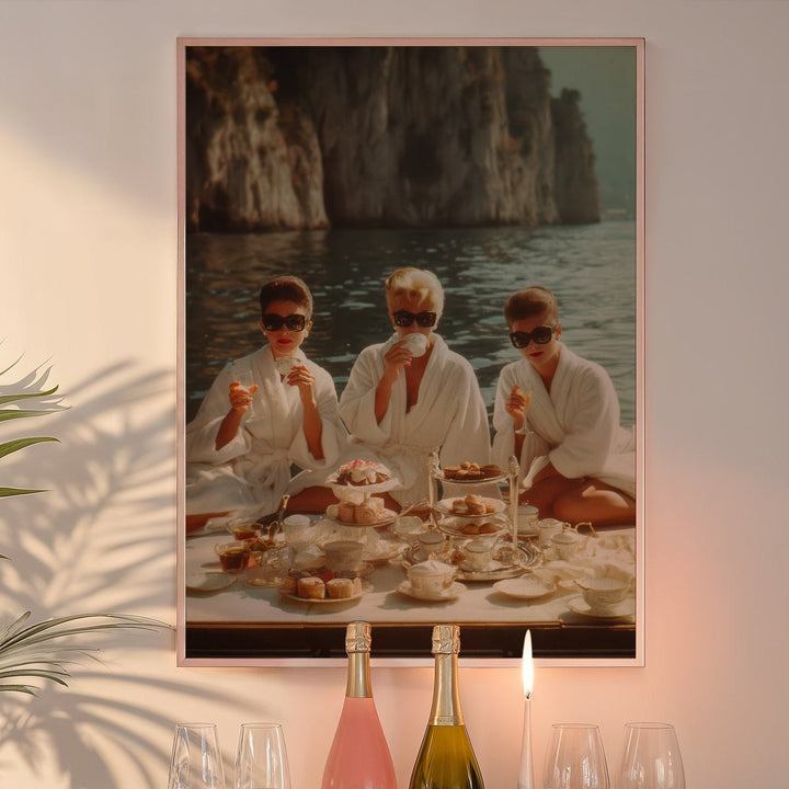 La Dolce Vita Breakfast at Tiffanys Amalfi wall - art - picture - poster