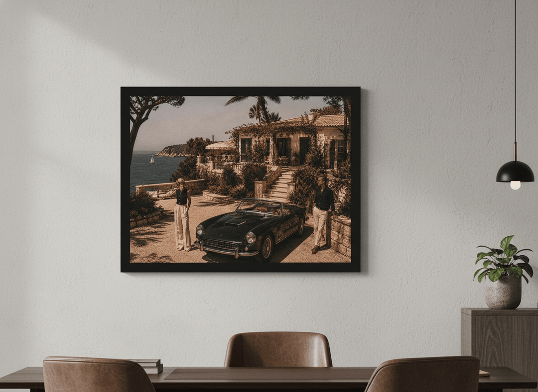 Contemporary wall art featured in a bright modern office workspace
