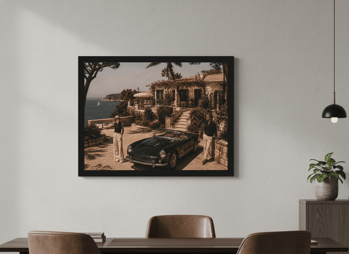Contemporary wall art featured in a bright modern office workspace