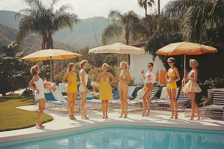 La Dolce Vita Girls Amalfi Lunch Vintage - Style My Wall,frame