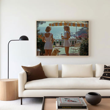 La Dolce Vita Tennis in Tivoli,gallery wall,timber border