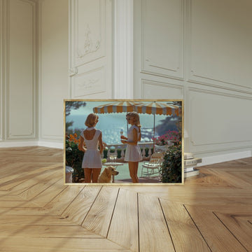 La Dolce Vita Tennis in Tivoli,gallery wall,timber border
