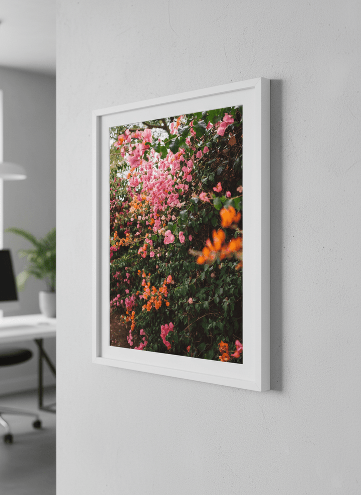 Contemporary wall art featured in a bright modern office workspace