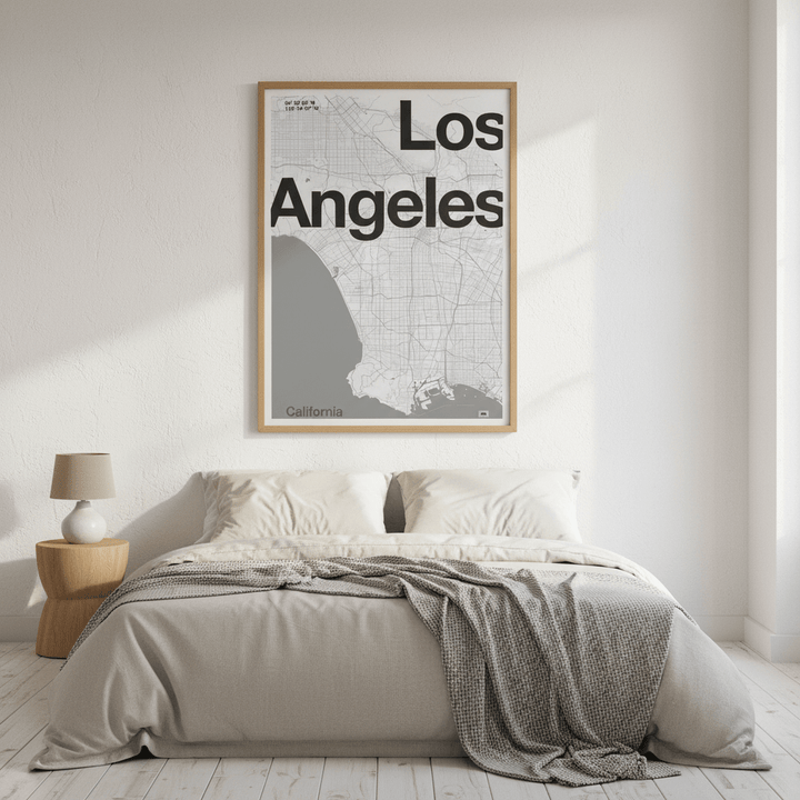 LA Minimal Map by Florent Bodart wall - art - picture - poster