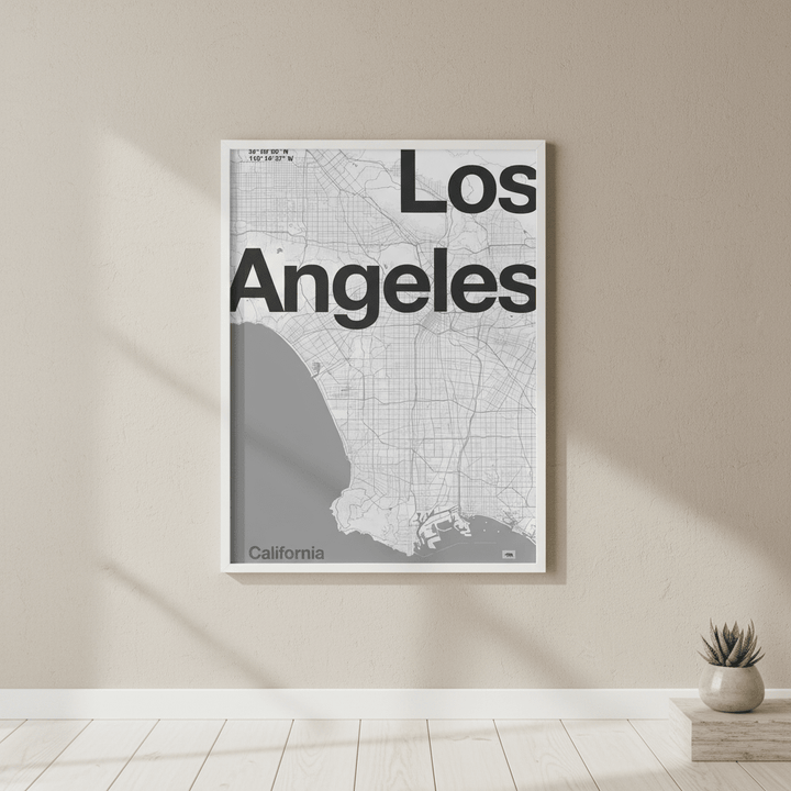 LA Minimal Map by Florent Bodart wall - art - picture - poster