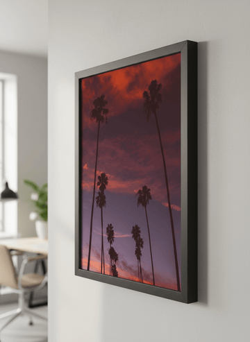 Contemporary wall art featured in a bright modern office workspace