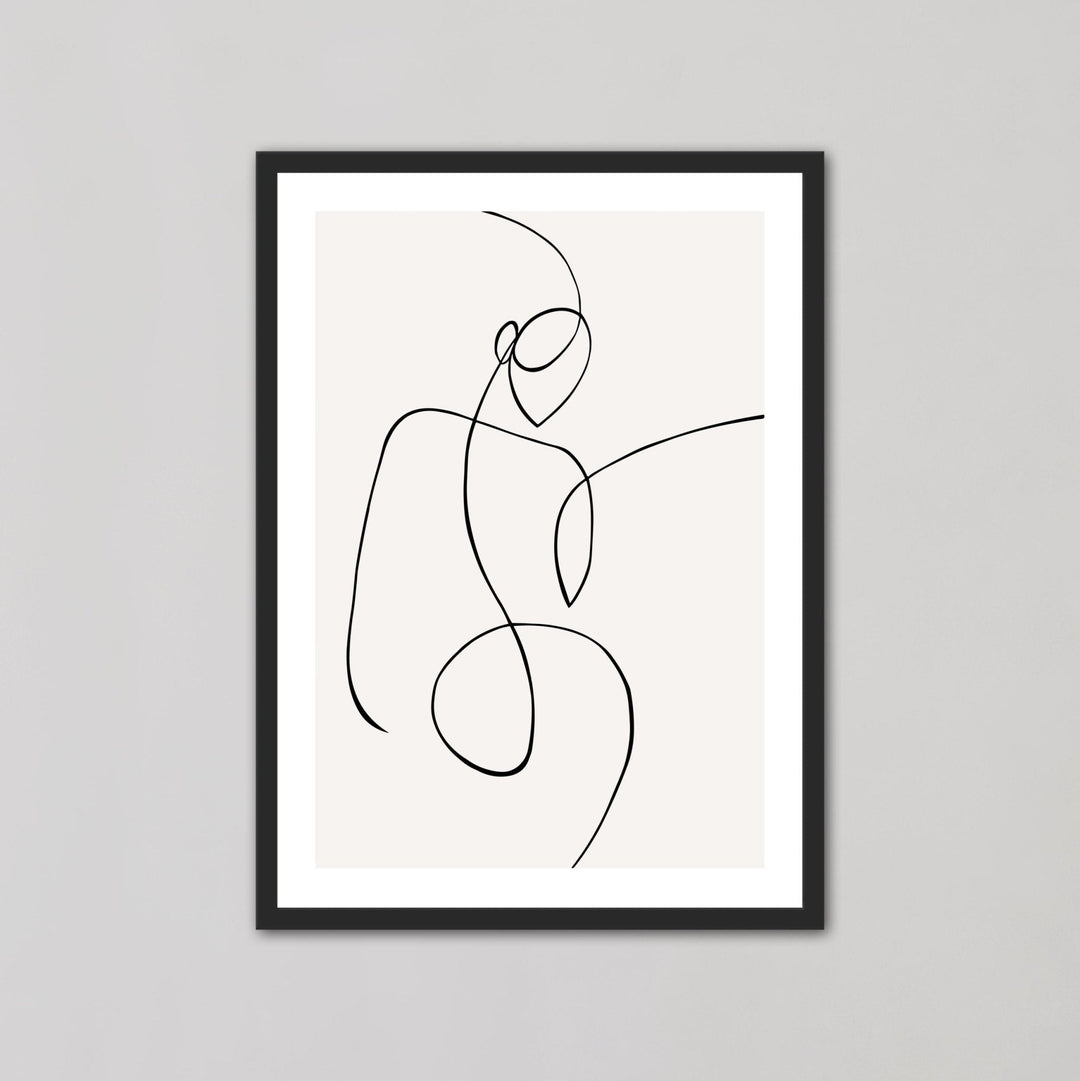 Lady Line Art Wall Print - Style My Wall