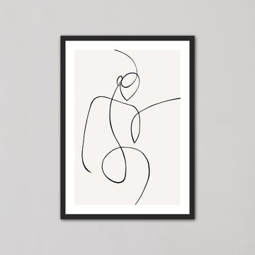 Lady Line Art Wall Print - Style My Wall