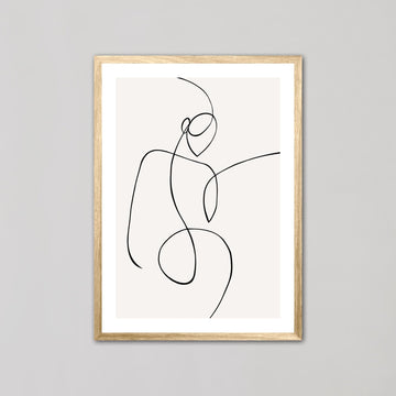 Lady Line Art Wall Print - Style My Wall
