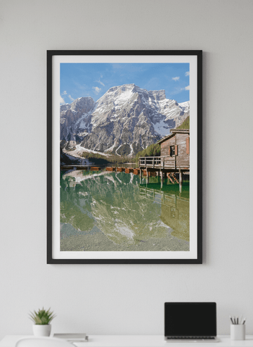 Contemporary wall art featured in a bright modern office workspace
