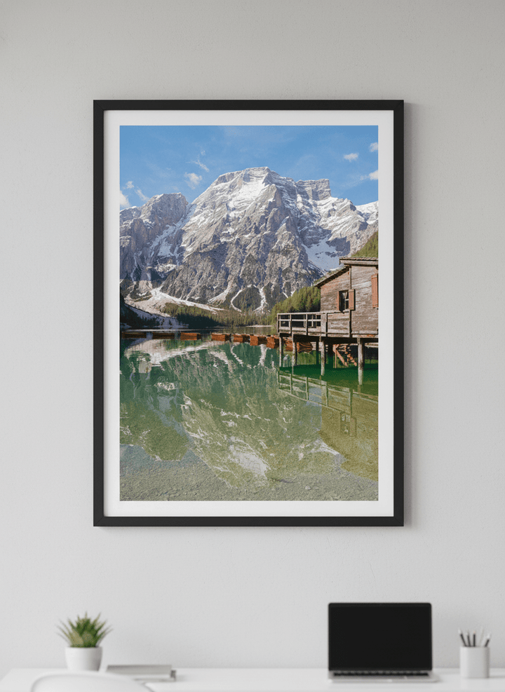 Contemporary wall art featured in a bright modern office workspace