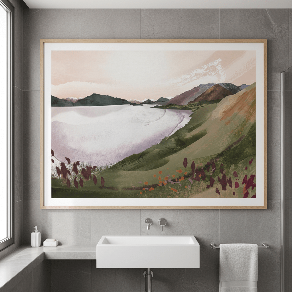 Lake Wakatipu by Deer Muskeeter wall - art - picture - poster