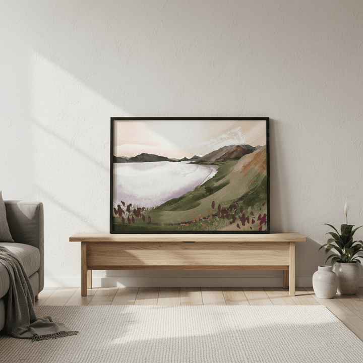 Lake Wakatipu by Deer Muskeeter wall - art - picture - poster