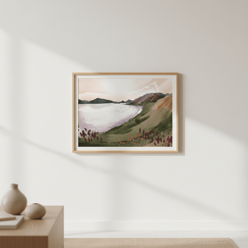 Lake Wakatipu by Deer Muskeeter wall - art - picture - poster