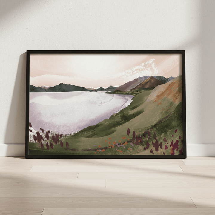 Lake Wakatipu by Deer Muskeeter wall - art - picture - poster